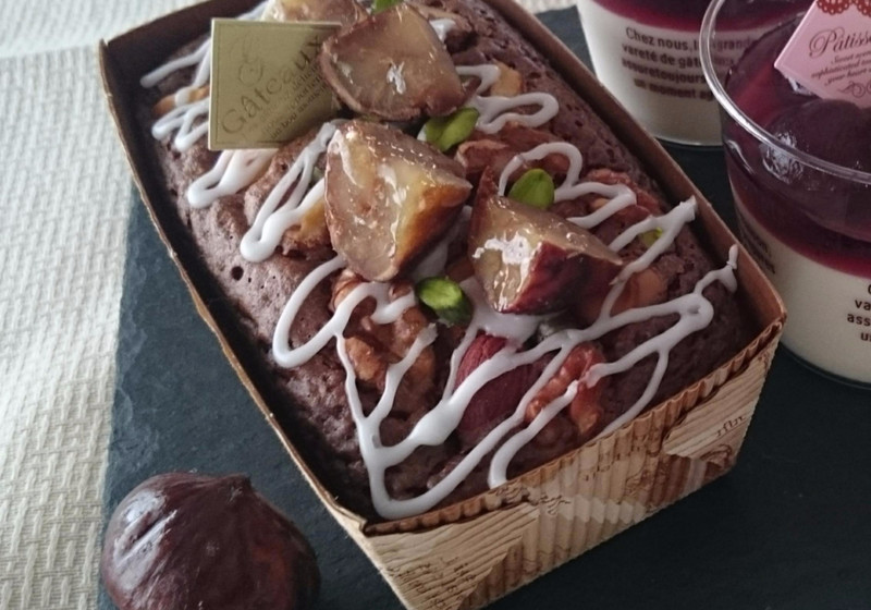 栗とナッツのショコラケーキ