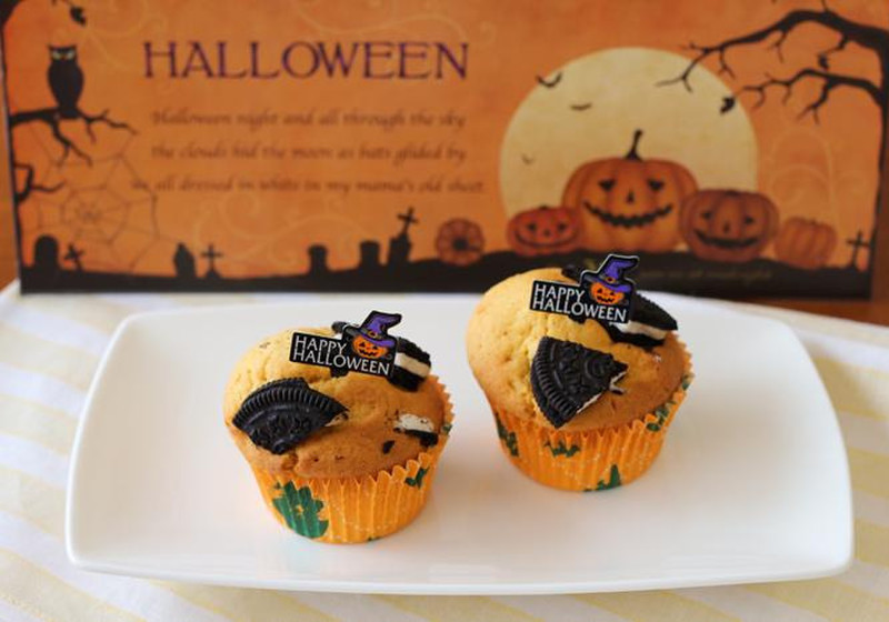 ハロウィンにピッタリ・オレオパンプキンマフィン 