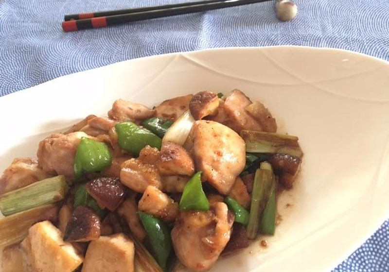 焼き鳥風鶏肉野菜炒め