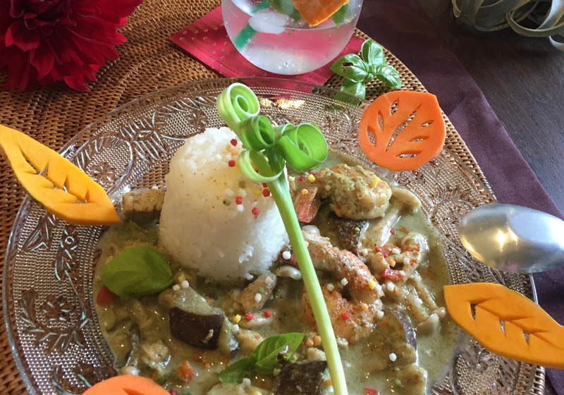 本格派！グリーンカレー⭐︎だけど辛くない！