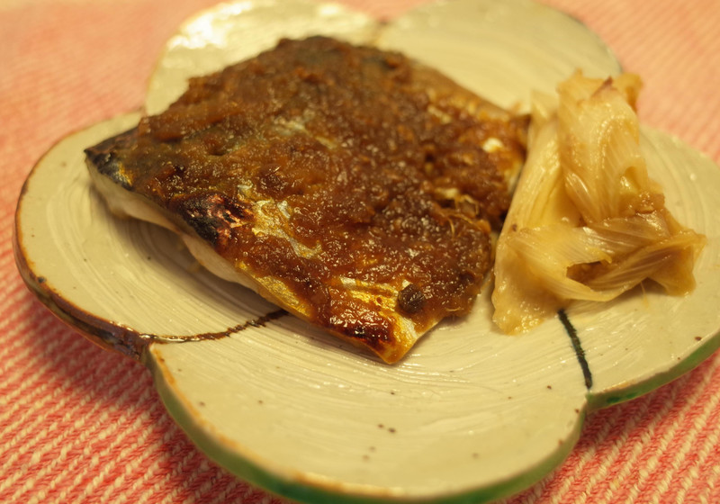 さばのしょうがみりんみそ焼き