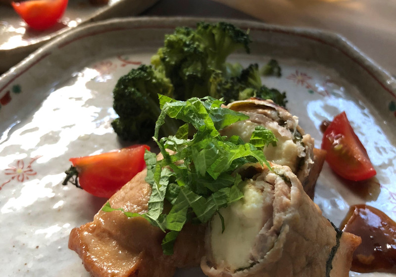 豚肉の和風クルクルしょうが巻き