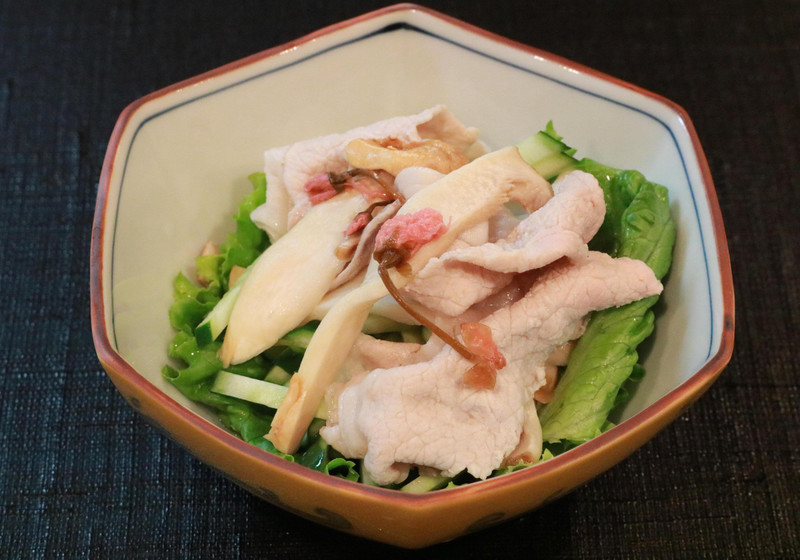 更年期ケアに　豚肉とエリンギの桜しゃぶしゃぶ