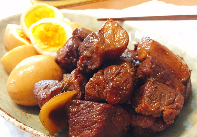 豚肉と卵のあまから煮