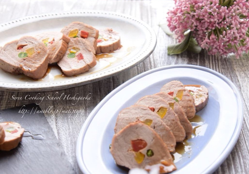 レンジで簡単やわらか♡ 彩り紅茶焼き豚