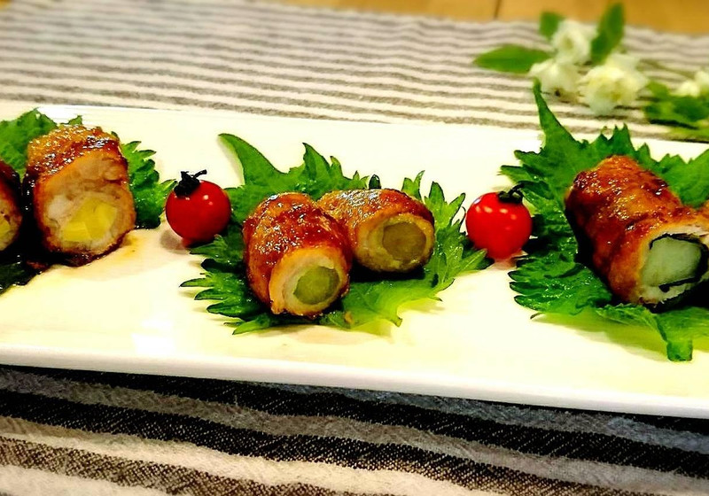ハイライフポークの旬の野菜甘辛巻き