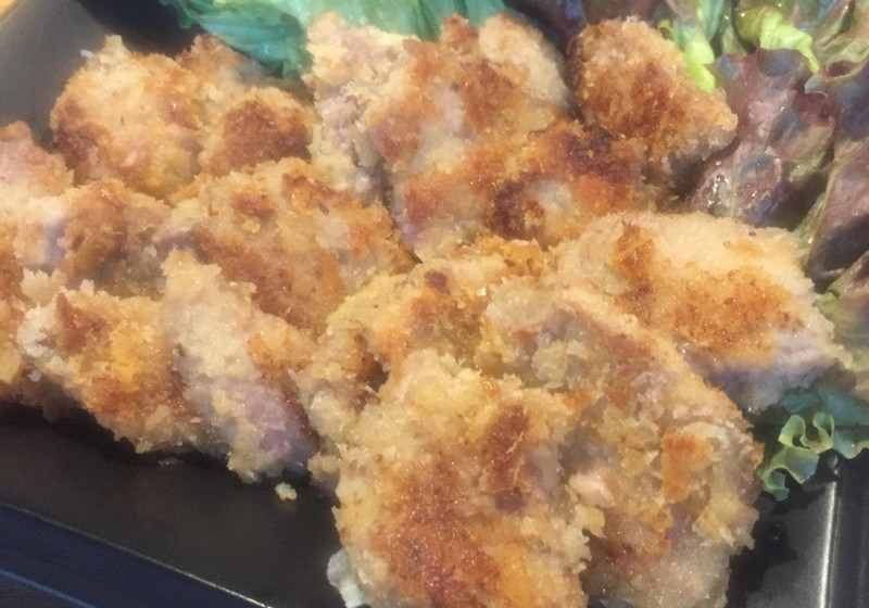 ﾊｲﾗｲﾌﾎﾟｰｸ・ガーリックﾁｰｽﾞパン粉焼き