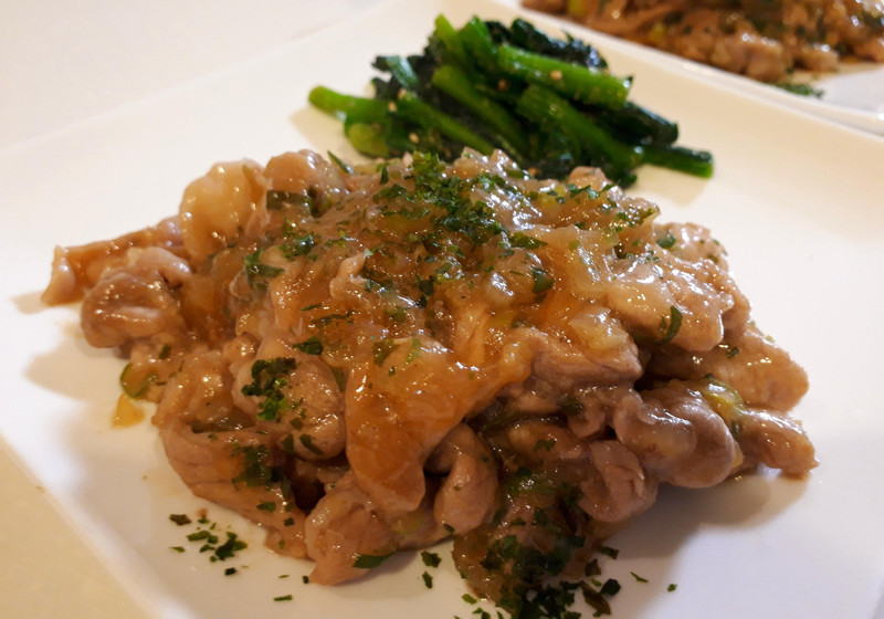 豚肉のネギソース和え