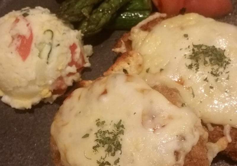 ヒレカツのチーズ焼き