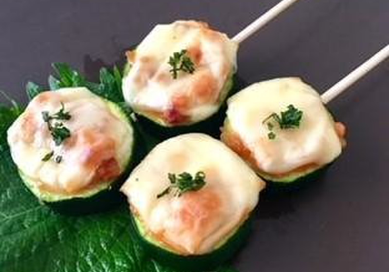 ズッキーニのごま味噌チーズ焼き