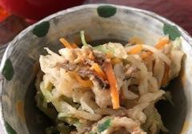 切り干し大根と茸の胡麻和え