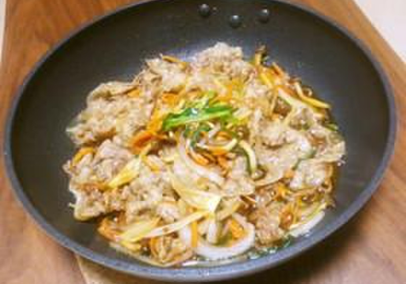 甘辛豚バラ野菜炒め