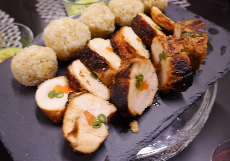 季節野菜の塩麹チキンロール