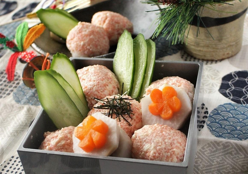 くずし豆腐明太のひと口寿司