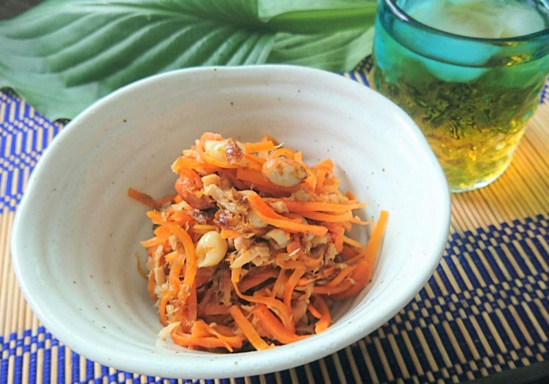 作り置きの定番！カリッと食感♬人参シリシリ