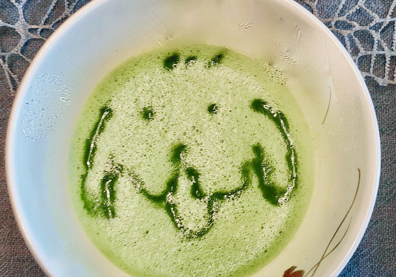 抹茶ラテアート