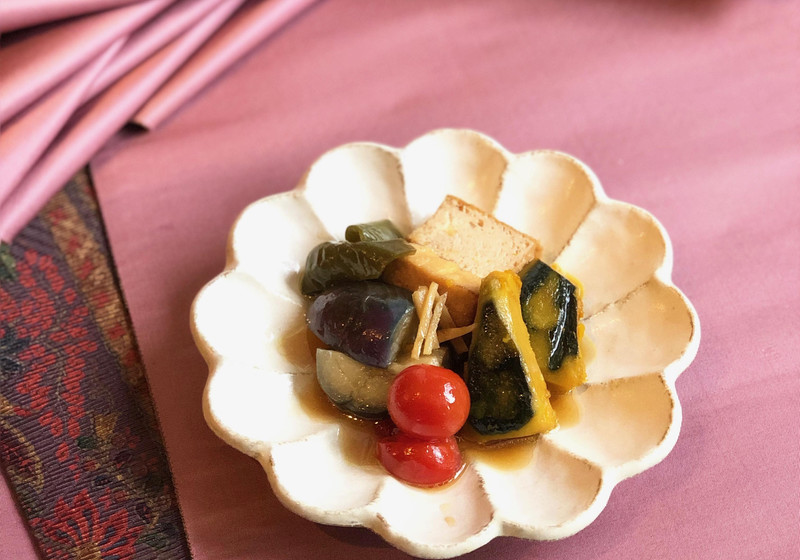 夏野菜と厚揚げの揚げ浸し