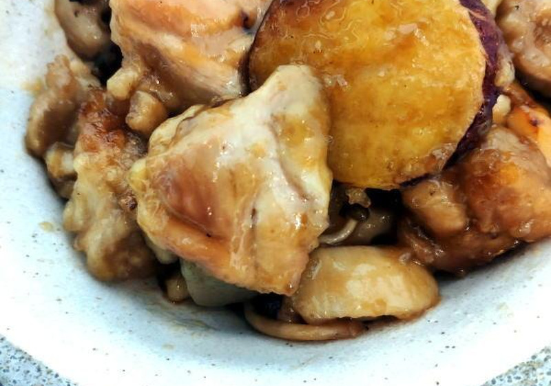 秋野菜と鶏肉の照焼