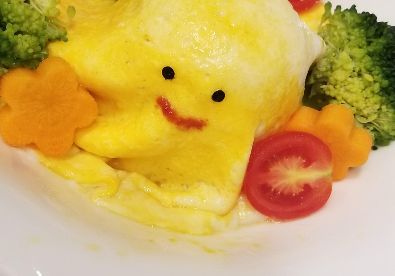 子供と一緒に！おばけオムライス