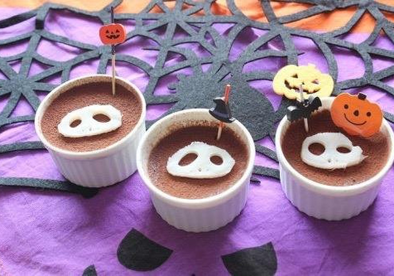 ハロウィンチョコプリン