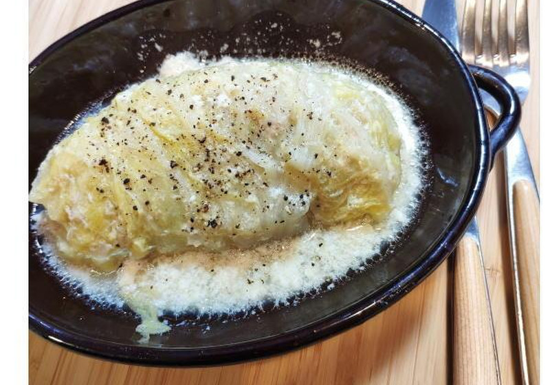 白菜ロールの豆乳中華風