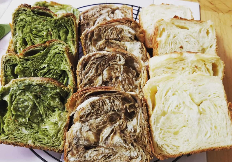 抹茶デニッシュ食パン