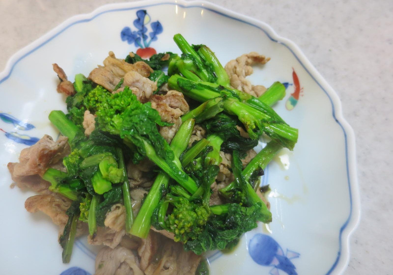 菜の花と豚肉炒め