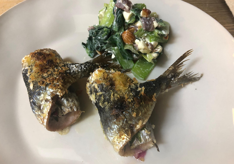 鰯と梅肉のオーブン焼き