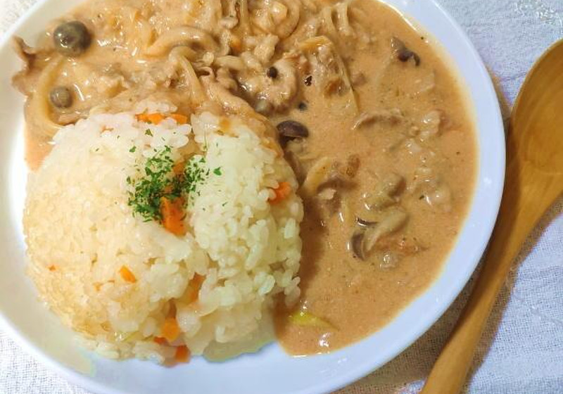ポーク・ストロガノフ風