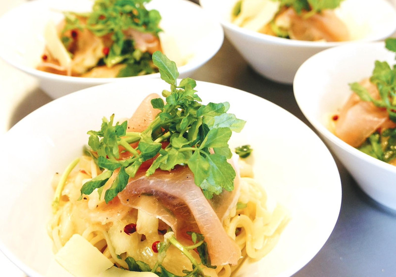 冷製＊桃と生ハムのパスタ