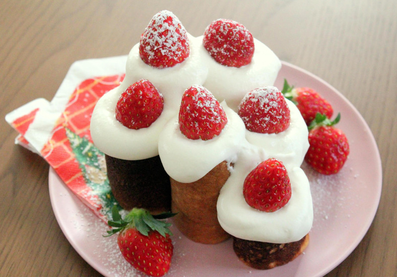いちごのキャンドルケーキ