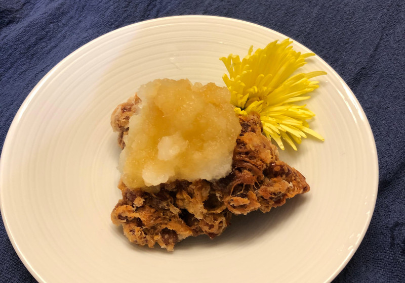 納豆揚げの大根おろしかけ（精進料理）