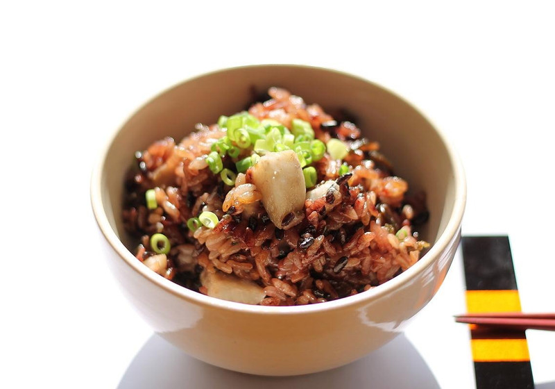 黒米と里芋と昆布のごはん