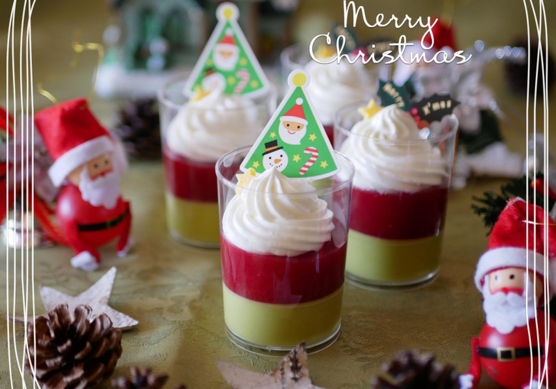 クリスマスカラーで華やかゼリー
