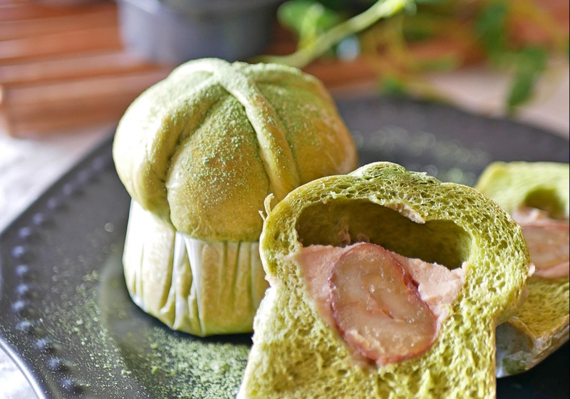 ダブルマロンの濃厚抹茶パン