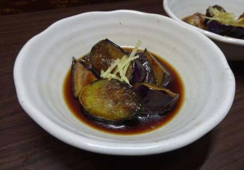 茄子の揚げびたし風～照り焼き液の応用～