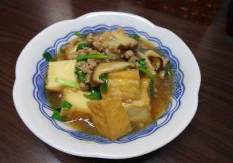 絹厚揚げのひき肉あんかけ～照り焼き液の応用～