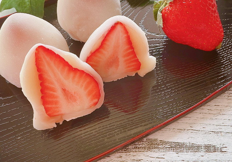 レンジでいちご大福