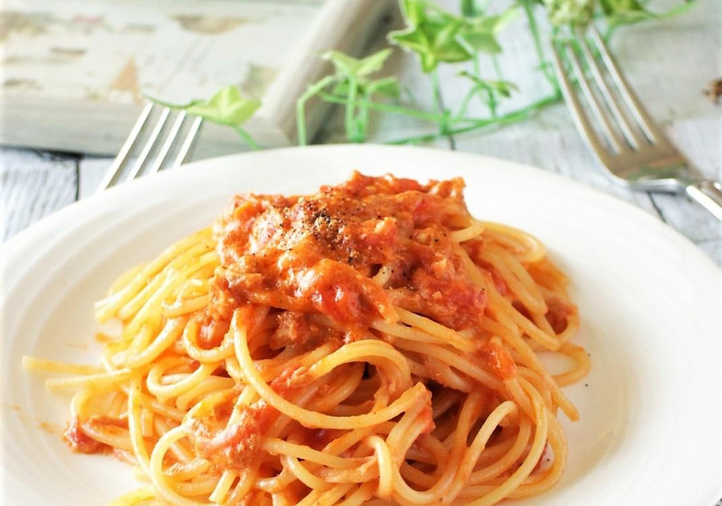 ツナのトマトクリームパスタ