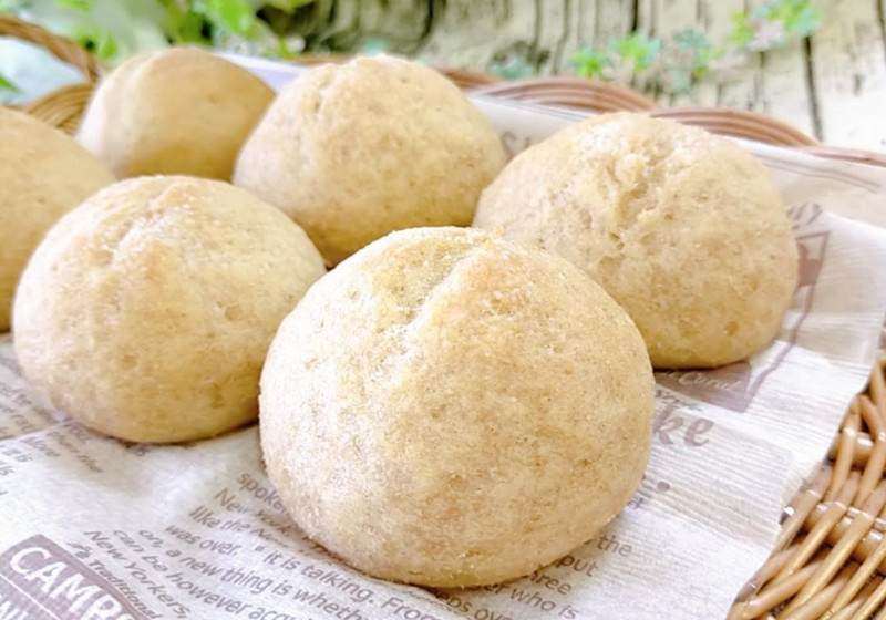 玄米と米粉のまるパン