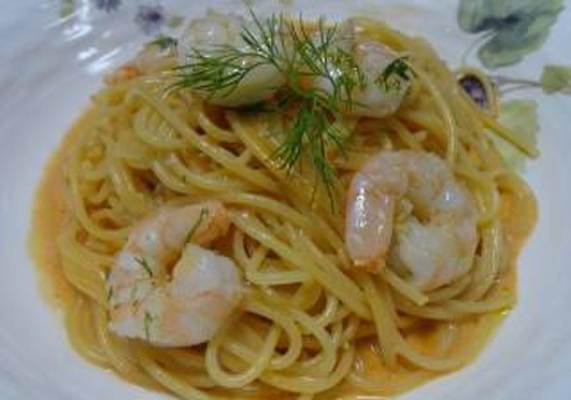 エビのクリームパスタ