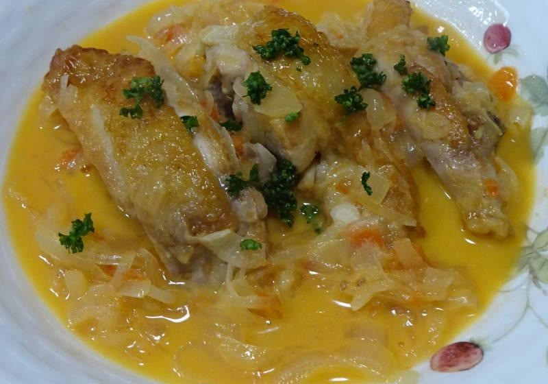 鶏のビネガー煮込み～ピクルス液の応用～