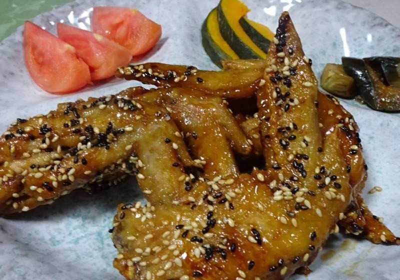 手羽先の甘唐揚げ～照り焼き液の応用～