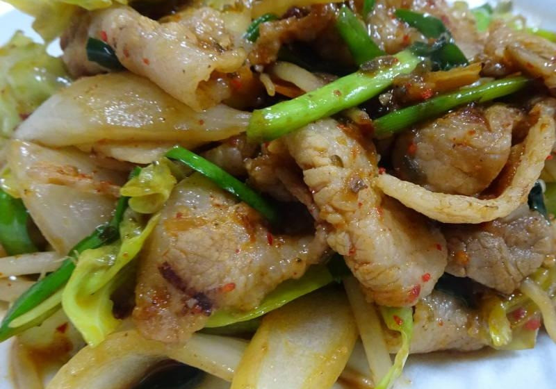 旨辛野菜炒め～自家製キムチの素の応用～