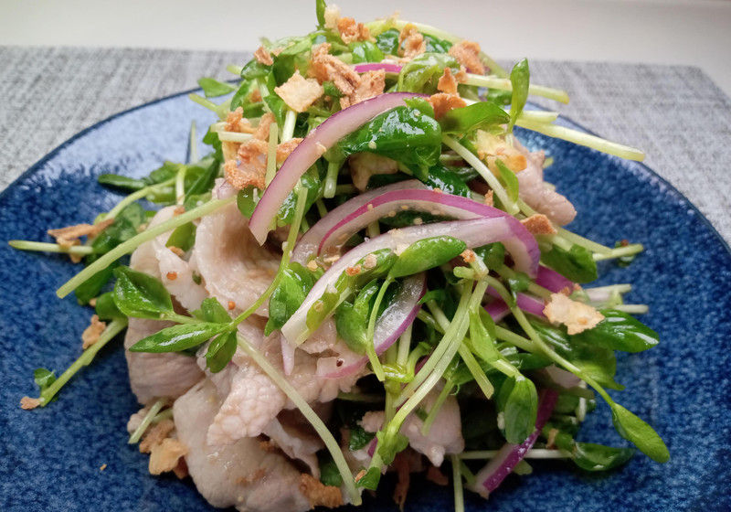 豆苗豚しゃぶサラダ