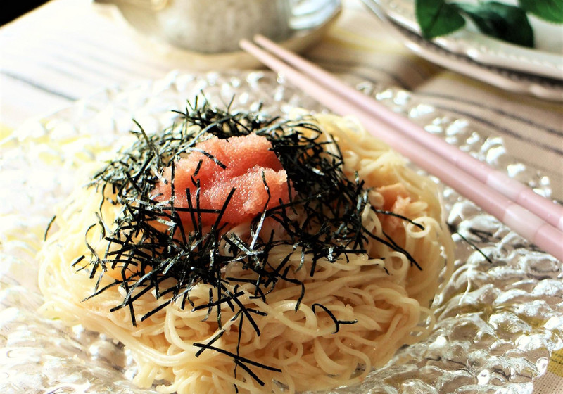 たらこバターの釜揚げそうめん